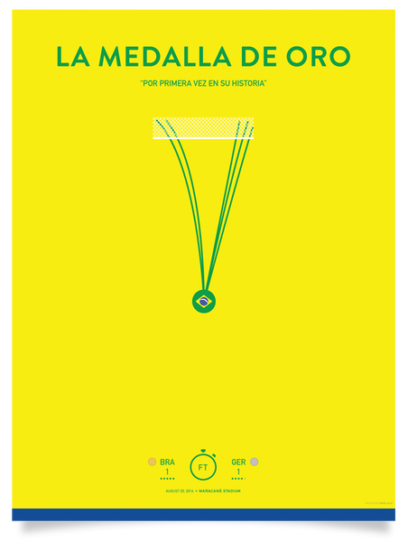 Brazil Gold Medal 2016 Poster
